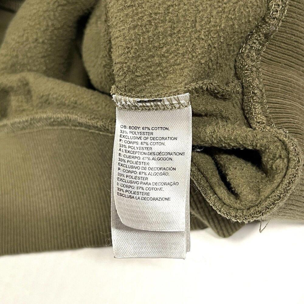 The North Face Pull Over Hoodie Bear Logo Spell Out Sz Medium M Green - Picture 5 of 9